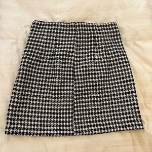 Zara Houndstooth Mini Skirt